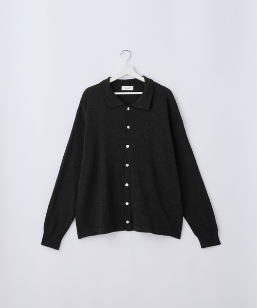 SERACE】Silver button knit shirt cardigan / シルバーボタンニット