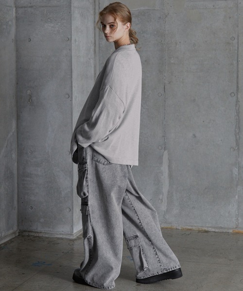 SERACE(セラス)の「【SERACE】Silver button knit shirt cardigan / シルバーボタンニットシャツカーディガン(カーディガン/ボレロ・メンズ・ライトグレー/ブラック/チャコールグレー・L/M/S)」の9枚目の写真