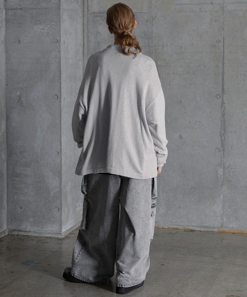SERACE(セラス)の「【SERACE】Silver button knit shirt cardigan / シルバーボタンニットシャツカーディガン(カーディガン/ボレロ・メンズ・ライトグレー/ブラック/チャコールグレー・L/M/S)」の10枚目の写真