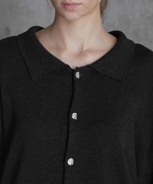 SERACE(セラス)の「【SERACE】Silver button knit shirt cardigan / シルバーボタンニットシャツカーディガン(カーディガン/ボレロ・メンズ・ライトグレー/ブラック/チャコールグレー・L/M/S)」の17枚目の写真