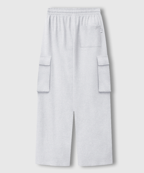 LEMAIN SECOND（リメインセカンド）の「ONE-TUCK WIDE CARGO SWEAT PANTS [WHITE MELANGE] - NON FLEECE ver（スウェットパンツ・メンズ・その他・SMALL/MEDIUM/LARGE/X-LARGE）」の5枚目の写真