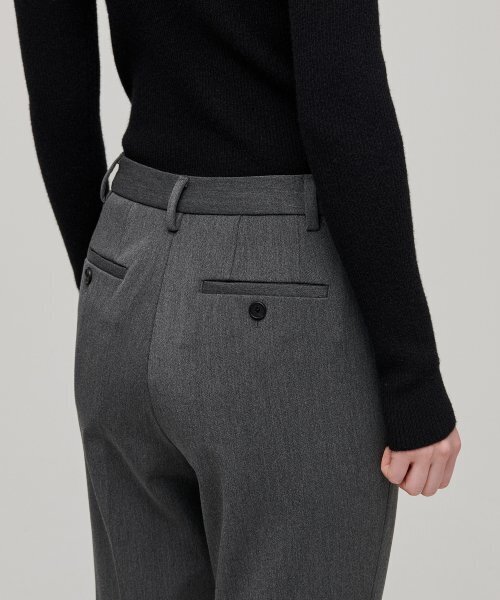 MUSINSA STANDARD WOMAN（ムシンサスタンダードウーマン）の「ウィメンズヘビーウェイト裏起毛スリムストレートヒドゥンバンディングスラックス[ミディアムグレー]（スラックス・レディース・その他・32/30/31/24/25/26/27/28/29）」の7枚目の写真