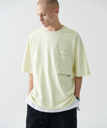 [シティレジャー] オーバーサイズグラシスパケットTシャツ [レモン]