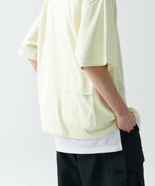 MUSINSA STANDARD（ムシンサスタンダード）の「[シティレジャー] オーバーサイズグラシスパケットTシャツ [レモン]（Tシャツ/カットソー・メンズ・その他・XX-LARGE/LARGE/MEDIUM/X-LARGE）」の5枚目の写真