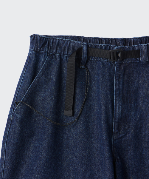 MUSINSA STANDARD（ムシンサスタンダード）の「[シティレジャー] ベルト付きデニムパラシュートパンツ [ミディアムインディゴ]（デニムパンツ・メンズ・その他・40/38/42/26/27/28/29/36/34/32/30/31/33）」の6枚目の写真