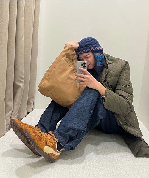 MUSINSA STANDARD（ムシンサスタンダード）の「[シティレジャー] ベルト付きデニムパラシュートパンツ [ミディアムインディゴ]（デニムパンツ・メンズ・その他・40/38/42/26/27/28/29/36/34/32/30/31/33）」の22枚目の写真