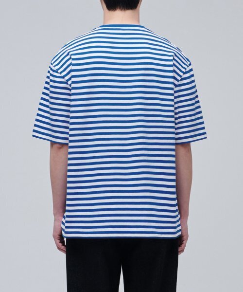 MUSINSA STANDARD（ムシンサスタンダード）の「ストライプリラックスクルーネックTシャツ[ブルー]（Tシャツ/カットソー・メンズ・その他・MEDIUM/LARGE/X-LARGE/XX-LARGE）」の3枚目の写真
