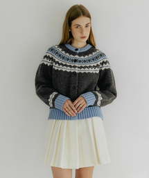 TWEED PINTUCK MINI SKIRT IVORY