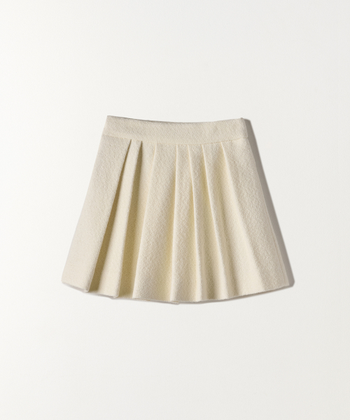 TTUDEMENT(トュードメント)の「TWEED PINTUCK MINI SKIRT IVORY(スカート・レディース・その他・LARGE/SMALL/MEDIUM)」の4枚目の写真