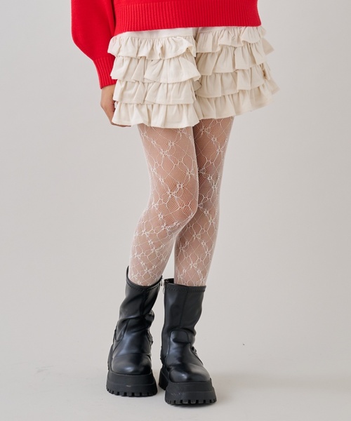 by LOVEiT(バイラビット)の「フリフリペチパン(その他パンツ・キッズ・アイボリー/ブラック・120cm/140cm/160cm/130cm/150cm)」の1枚目の写真