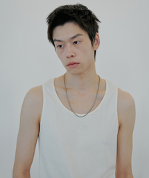 NUAKLE（ヌアクル）の「Stitchwork Flower Sleeveless_Ivory（Tシャツ/カットソー・メンズ）」