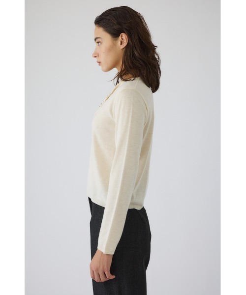 RIM.ARK（リムアーク）の「Hook design silk blend knit ホックデザインシルクブレンドニット（ニット/セーター・レディース・アイボリー/グレー/ブラウン/ブラック・FREE）」の11枚目の写真