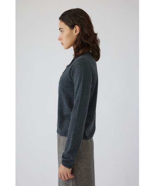 RIM.ARK（リムアーク）の「Hook design silk blend knit ホックデザインシルクブレンドニット（ニット/セーター・レディース・アイボリー/グレー/ブラウン/ブラック・FREE）」の18枚目の写真