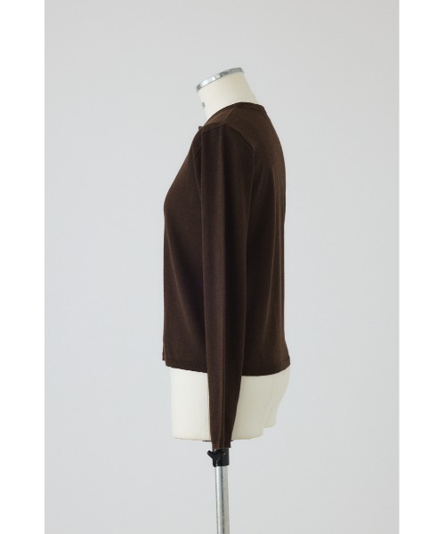RIM.ARK(リムアーク)の「Hook design silk blend knit ホックデザインシルクブレンドニット(ニット/セーター・レディース・アイボリー/グレー/ブラウン/ブラック・FREE)」の14枚目の写真
