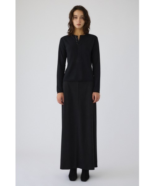 RIM.ARK(リムアーク)の「Hook design silk blend knit ホックデザインシルクブレンドニット(ニット/セーター・レディース・アイボリー/グレー/ブラウン/ブラック・FREE)」の16枚目の写真