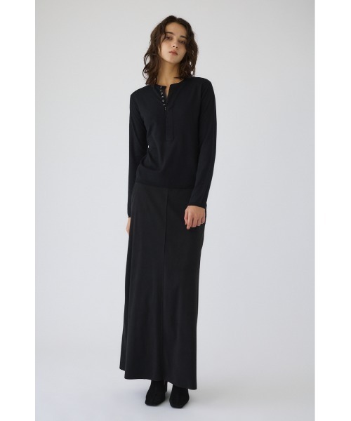 RIM.ARK(リムアーク)の「Hook design silk blend knit ホックデザインシルクブレンドニット(ニット/セーター・レディース・アイボリー/グレー/ブラウン/ブラック・FREE)」の17枚目の写真