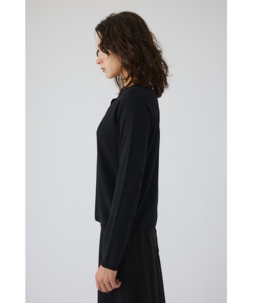 RIM.ARK(リムアーク)の「Hook design silk blend knit ホックデザインシルクブレンドニット(ニット/セーター・レディース・アイボリー/グレー/ブラウン/ブラック・FREE)」の22枚目の写真