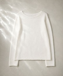 linen blend asymmetry mix knit /リネンブレントアシンメトリーミックスニット