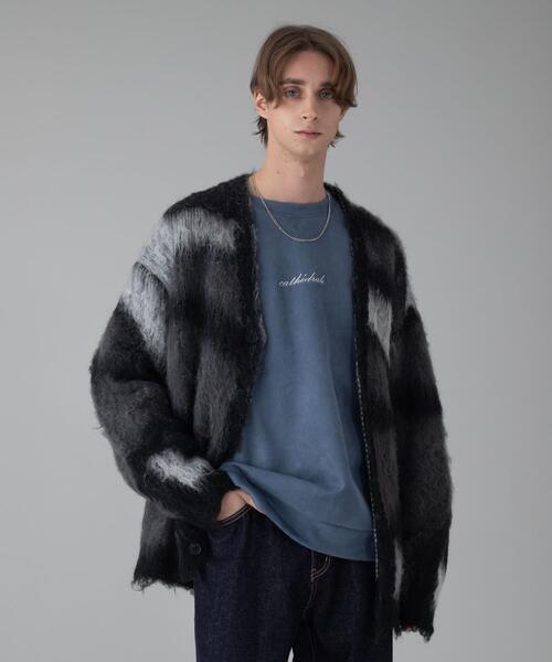 BROWNY（ブラウニー）の「BROWNY/モヘアタッチパターンカーディガン（カーディガン/ボレロ・メンズ・ネイビー/ベージュ/ダークグレー/ブラック/グレー・MEDIUM/LARGE）」の2枚目の写真