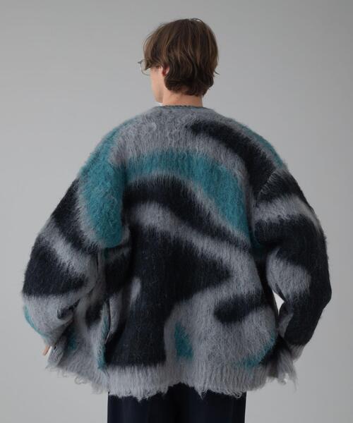 BROWNY（ブラウニー）の「BROWNY/モヘアタッチパターンカーディガン（カーディガン/ボレロ・メンズ・ネイビー/ベージュ/ダークグレー/ブラック/グレー・MEDIUM/LARGE）」の9枚目の写真