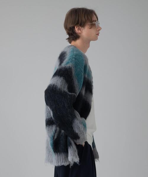 BROWNY（ブラウニー）の「BROWNY/モヘアタッチパターンカーディガン（カーディガン/ボレロ・メンズ・ネイビー/ベージュ/ダークグレー/ブラック/グレー・MEDIUM/LARGE）」の10枚目の写真