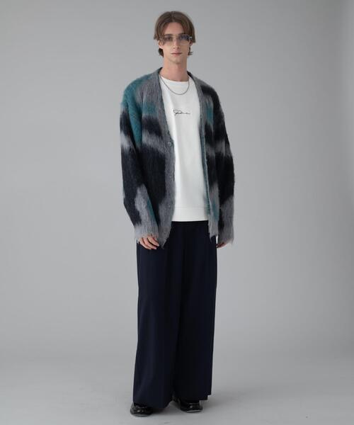 BROWNY（ブラウニー）の「BROWNY/モヘアタッチパターンカーディガン（カーディガン/ボレロ・メンズ・ネイビー/ベージュ/ダークグレー/ブラック/グレー・MEDIUM/LARGE）」の11枚目の写真