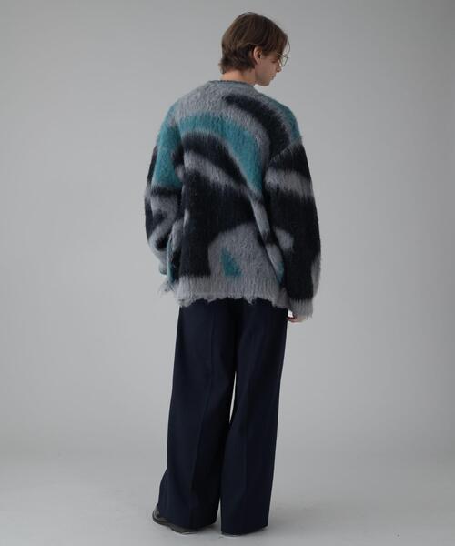 BROWNY（ブラウニー）の「BROWNY/モヘアタッチパターンカーディガン（カーディガン/ボレロ・メンズ・ネイビー/ベージュ/ダークグレー/ブラック/グレー・MEDIUM/LARGE）」の13枚目の写真