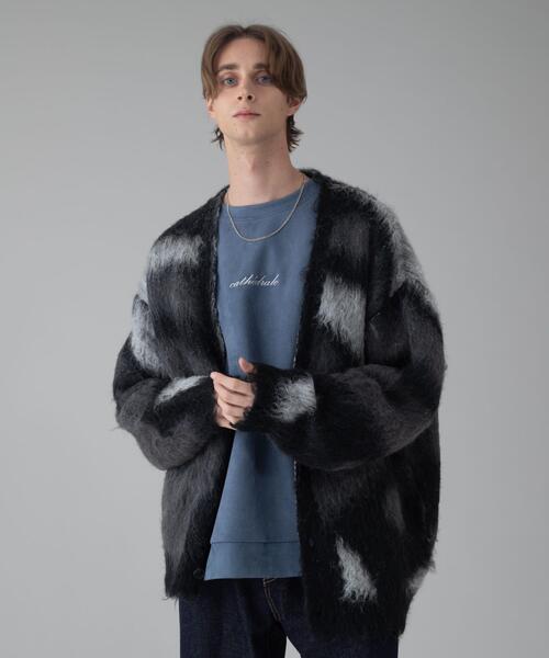 BROWNY（ブラウニー）の「BROWNY/モヘアタッチパターンカーディガン（カーディガン/ボレロ・メンズ・ネイビー/ベージュ/ダークグレー/ブラック/グレー・MEDIUM/LARGE）」の15枚目の写真