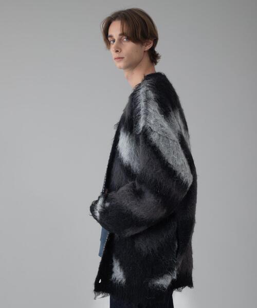 BROWNY（ブラウニー）の「BROWNY/モヘアタッチパターンカーディガン（カーディガン/ボレロ・メンズ・ネイビー/ベージュ/ダークグレー/ブラック/グレー・MEDIUM/LARGE）」の16枚目の写真