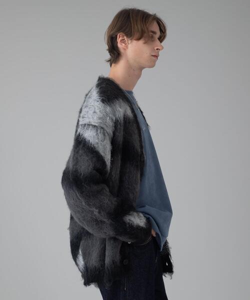 BROWNY（ブラウニー）の「BROWNY/モヘアタッチパターンカーディガン（カーディガン/ボレロ・メンズ・ネイビー/ベージュ/ダークグレー/ブラック/グレー・MEDIUM/LARGE）」の18枚目の写真