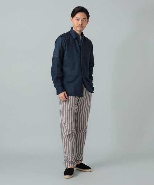 BEAMS F(ビームスエフ)の「【別注】ORIAN / リネンコットン ワンピースカラー シャツ(シャツ/ブラウス・メンズ・ホワイト/ネイビー・S/M/L/XL)」の14枚目の写真