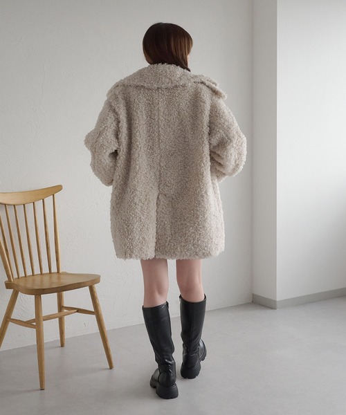 raffime（ラフィミー）の「スタンドネックコクーン袖プードルコート