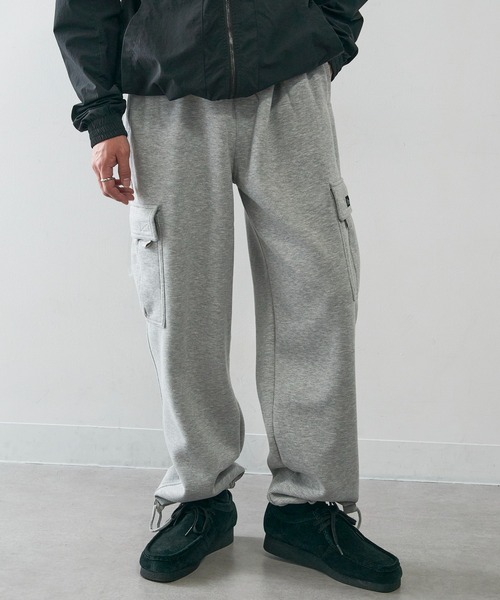 KNOCKER(ノッカー)の「【KNOCKER】Fleece Cargo Pants フリースカーゴパンツ スウェットカーゴパンツ ワイド 裏起毛 FCP1000 UNTR(カーゴパンツ・メンズ・チャコールグレー/グレー/ブラック・M/L/XL)」の14枚目の写真