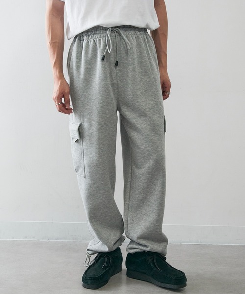 KNOCKER(ノッカー)の「【KNOCKER】Fleece Cargo Pants フリースカーゴパンツ スウェットカーゴパンツ ワイド 裏起毛 FCP1000 UNTR(カーゴパンツ・メンズ・チャコールグレー/グレー/ブラック・M/L/XL)」の16枚目の写真