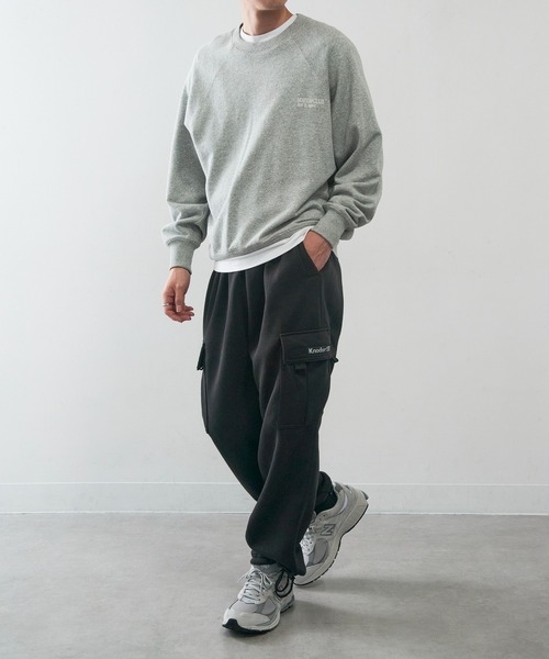 KNOCKER(ノッカー)の「【KNOCKER】Fleece Cargo Pants フリースカーゴパンツ スウェットカーゴパンツ ワイド 裏起毛 FCP1000 UNTR(カーゴパンツ・メンズ・チャコールグレー/グレー/ブラック・M/L/XL)」の7枚目の写真