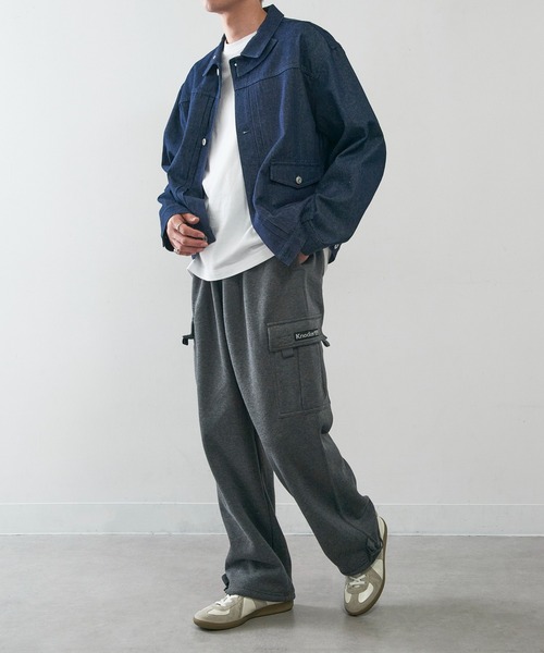 KNOCKER(ノッカー)の「【KNOCKER】Fleece Cargo Pants フリースカーゴパンツ スウェットカーゴパンツ ワイド 裏起毛 FCP1000 UNTR(カーゴパンツ・メンズ・チャコールグレー/グレー/ブラック・M/L/XL)」の11枚目の写真