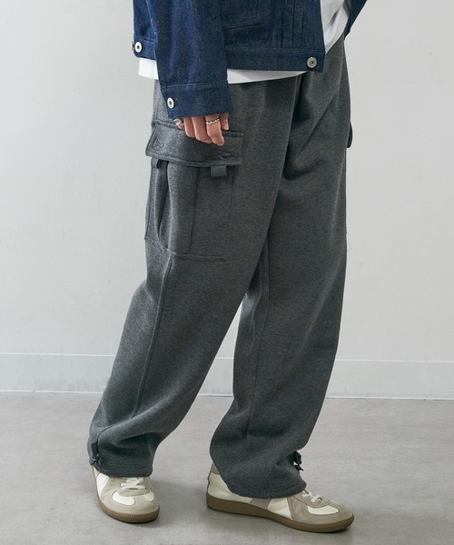 KNOCKER(ノッカー)の「【KNOCKER】Fleece Cargo Pants フリースカーゴパンツ スウェットカーゴパンツ ワイド 裏起毛 FCP1000 UNTR(カーゴパンツ・メンズ・チャコールグレー/グレー/ブラック・M/L/XL)」の10枚目の写真