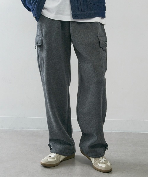 KNOCKER(ノッカー)の「【KNOCKER】Fleece Cargo Pants フリースカーゴパンツ スウェットカーゴパンツ ワイド 裏起毛 FCP1000 UNTR(カーゴパンツ・メンズ・チャコールグレー/グレー/ブラック・M/L/XL)」の8枚目の写真