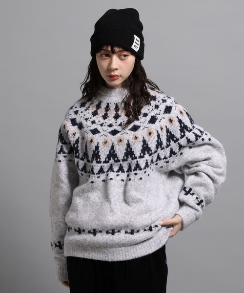 GEORGE'S（ジョージズ）の「ノルディックガラプルオーバー（ニット/セーター・メンズ・チャコールグレー/杢グレー・MEDIUM/LARGE）」の2枚目の写真