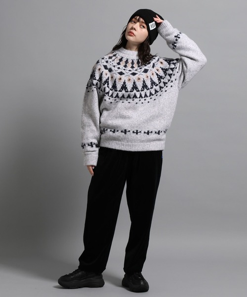 GEORGE'S（ジョージズ）の「ノルディックガラプルオーバー（ニット/セーター・メンズ・チャコールグレー/杢グレー・MEDIUM/LARGE）」の5枚目の写真