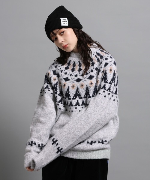 GEORGE'S（ジョージズ）の「ノルディックガラプルオーバー（ニット/セーター・メンズ・チャコールグレー/杢グレー・MEDIUM/LARGE）」の8枚目の写真