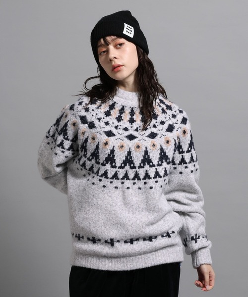 GEORGE'S（ジョージズ）の「ノルディックガラプルオーバー（ニット/セーター・メンズ・チャコールグレー/杢グレー・MEDIUM/LARGE）」の9枚目の写真