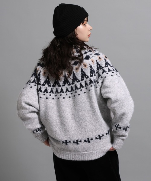 GEORGE'S（ジョージズ）の「ノルディックガラプルオーバー（ニット/セーター・メンズ・チャコールグレー/杢グレー・MEDIUM/LARGE）」の12枚目の写真