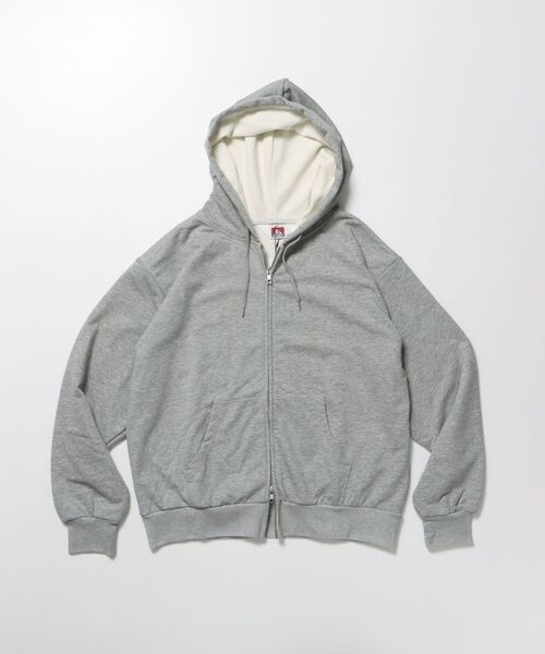 BEN DAVIS/WHITE LABEL（ベンデイビス ホワイトラベル）の「【BEN DAVIS（ベンデイビス）】THERMAL LINED ZIP HOODIE / ダブルジップ ヘビーウェイト 短丈 裏毛 ワッフル フーディ（パーカー・メンズ・グレー/ネイビー/ワイン/ブラック・X-LARGE/LARGE/MEDIUM）」の3枚目の写真