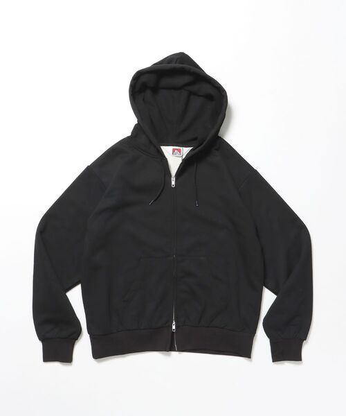 BEN DAVIS/WHITE LABEL（ベンデイビス ホワイトラベル）の「【BEN DAVIS（ベンデイビス）】THERMAL LINED ZIP HOODIE / ダブルジップ ヘビーウェイト 短丈 裏毛 ワッフル フーディ（パーカー・メンズ・グレー/ネイビー/ワイン/ブラック・X-LARGE/LARGE/MEDIUM）」の2枚目の写真
