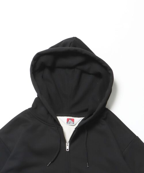 BEN DAVIS/WHITE LABEL（ベンデイビス ホワイトラベル）の「【BEN DAVIS（ベンデイビス）】THERMAL LINED ZIP HOODIE / ダブルジップ ヘビーウェイト 短丈 裏毛 ワッフル フーディ（パーカー・メンズ・グレー/ネイビー/ワイン/ブラック・X-LARGE/LARGE/MEDIUM）」の7枚目の写真