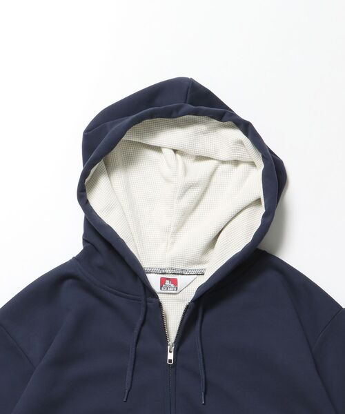 BEN DAVIS/WHITE LABEL（ベンデイビス ホワイトラベル）の「【BEN DAVIS（ベンデイビス）】THERMAL LINED ZIP HOODIE / ダブルジップ ヘビーウェイト 短丈 裏毛 ワッフル フーディ（パーカー・メンズ・グレー/ネイビー/ワイン/ブラック・X-LARGE/LARGE/MEDIUM）」の19枚目の写真