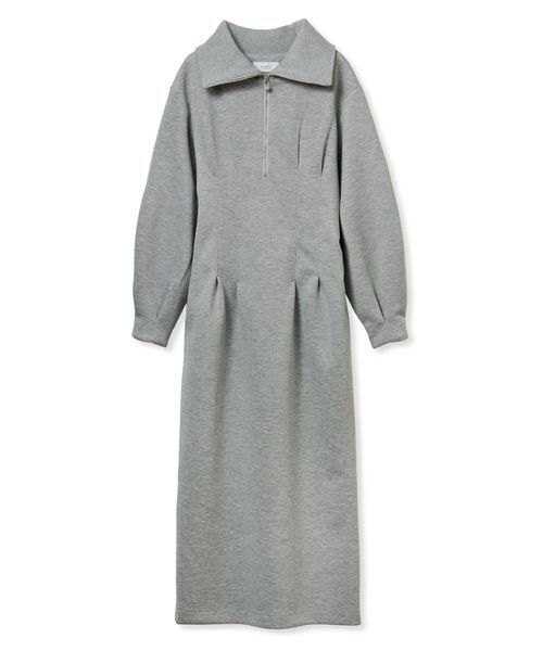 emmi（エミ）の「【ONLINE限定】ハーフジップダンボールワンピース（ワンピース・レディース・グレー/ブラック/バーガンディー・0/1）」の2枚目の写真