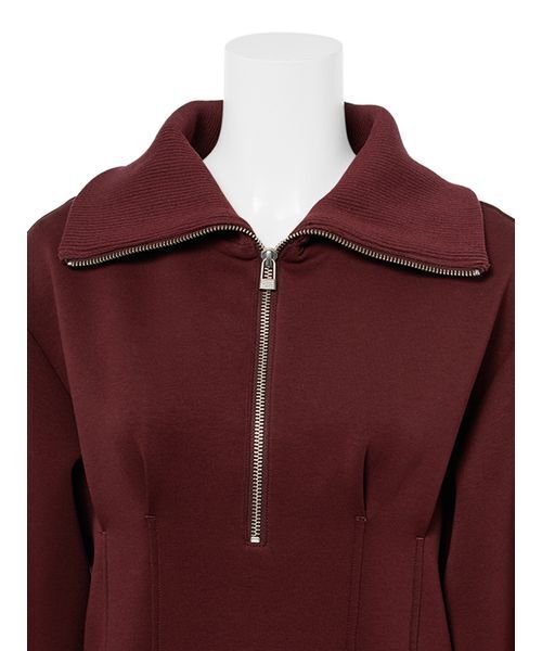 emmi（エミ）の「【ONLINE限定】ハーフジップダンボールワンピース（ワンピース・レディース・グレー/ブラック/バーガンディー・0/1）」の8枚目の写真