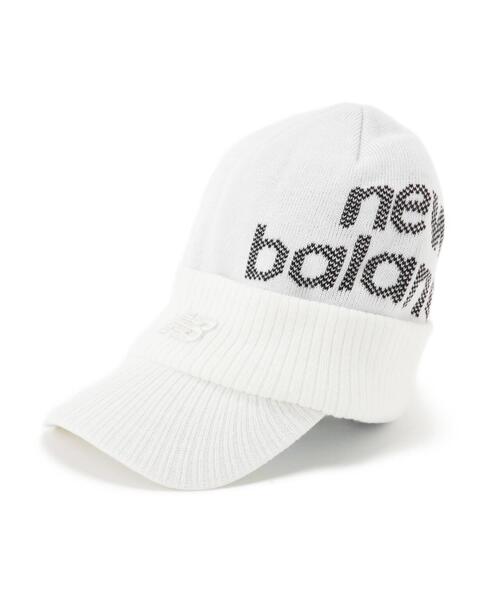 New Balance Golf(ニューバランスゴルフ)の「【new balance golf】BRIM BEANIE(ニットキャップ/ビーニー・レディース・ブラック/グレー/ホワイト・FREE)」の2枚目の写真